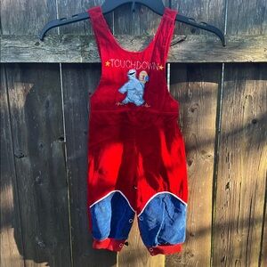 Vintage Cookie Monster overalls